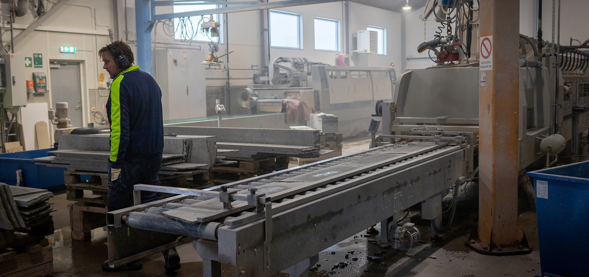 Hantverkare vid kalkstensbrott